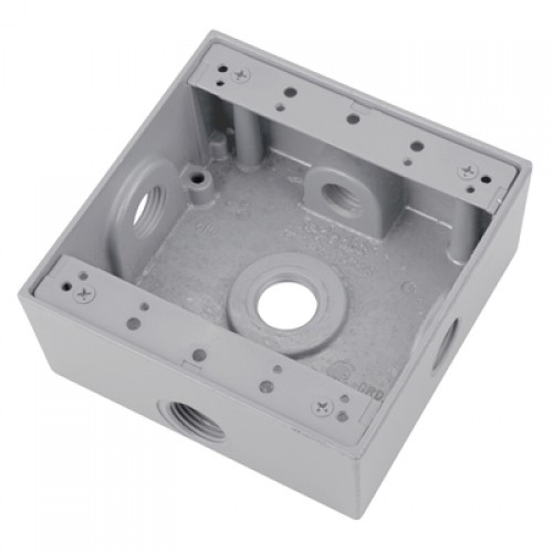 RED DOT 2IH5S2-2   4 X 4 WEATHER PROOF JUNCTION BOX 3/4" K/O  5 HOLES 