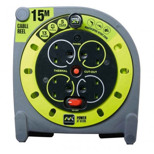 CMU15134SL 15M 4 SOCKET 13A GREY + GREEN CMU15134SL MASTER PLUG