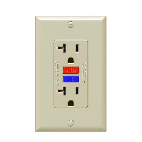 OM-3477 20AMP 250V. OMEGA GFCI SOCKET 5mA Sensitivity 