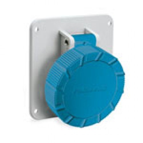 P-489226  TOPTER PANEL MOUNTED SOCKET, 15° ANGLED, 32A 2P+E 200-250V 50-60HZ 6H IP66/IP67