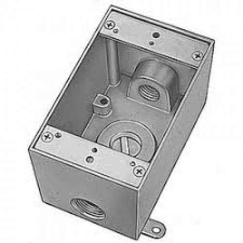 DIH3-3-LM  2 X 4 WEATHER PROOF JUNCTION BOX 1" K/O 5 HOLES